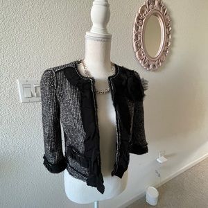 Ann Taylor tweed wool jacket blazer 2p